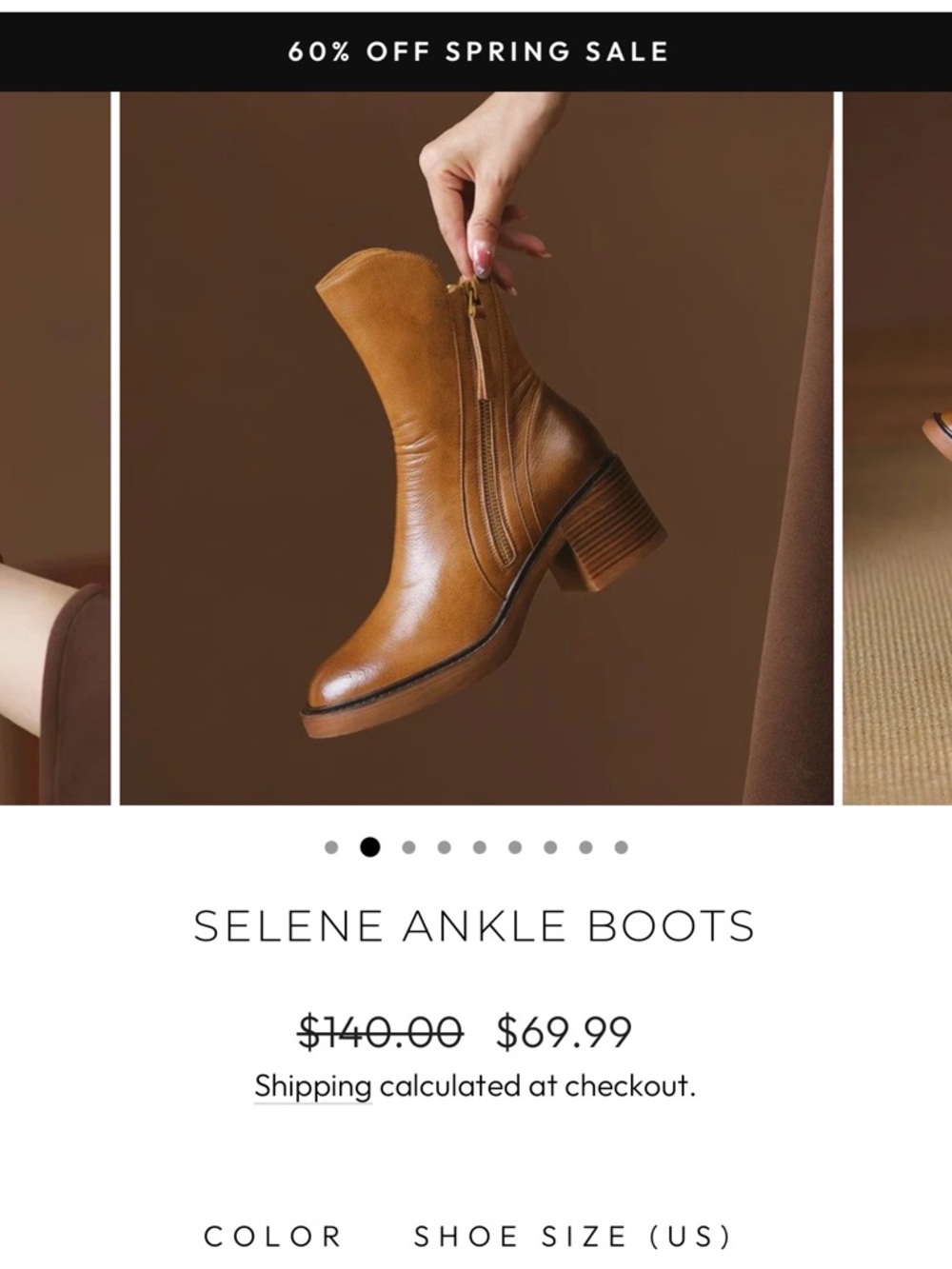 Selene Ankle Boots - Brown